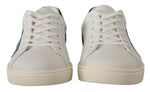 Dolce & Gabbana Chic White Leather Low-Top Men's Sneakers