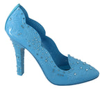 Dolce & Gabbana Crystal Embellished Blue Cinderella Women's Pumps