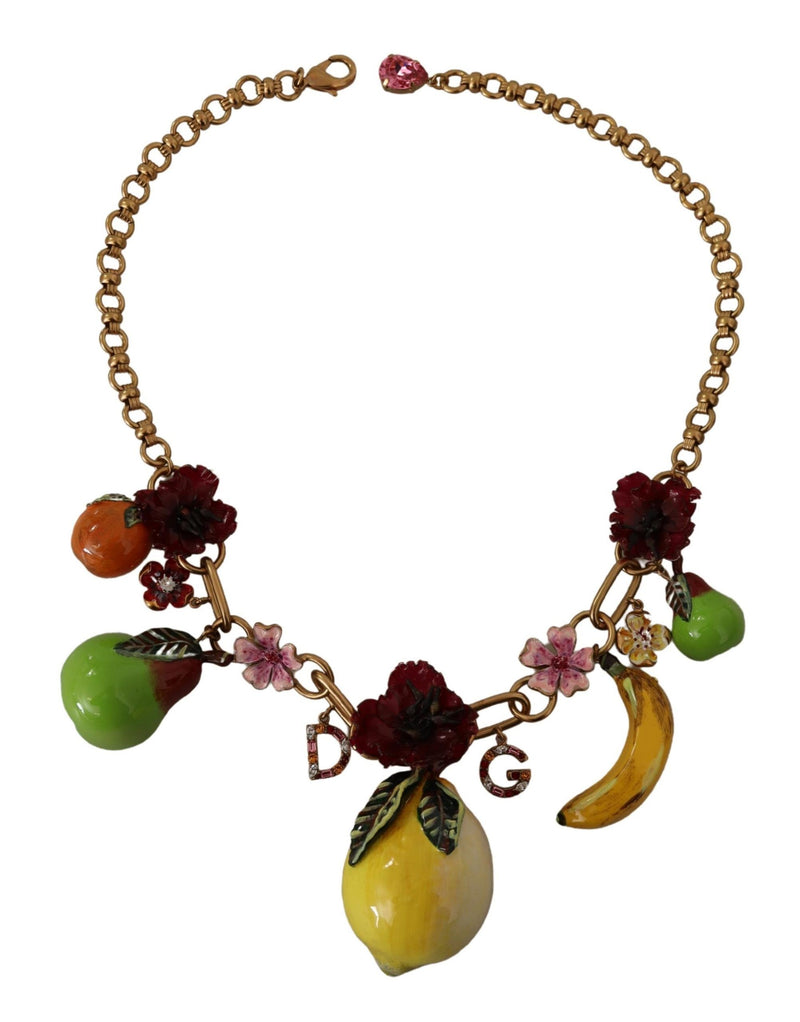 Dolce & Gabbana Chic Gold Statement Sicily Fruit Women's Necklace