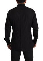 Dolce & Gabbana Black GOLD Slim Fit Tuxedo Dress Men's Shirt