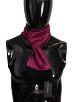 Dolce & Gabbana Elegant Magenta Silk Men's Scarf Men's Wrap
