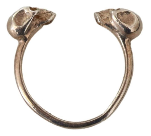 Nialaya Antique Silver Tone Skull Men Jewelry Men's Ring