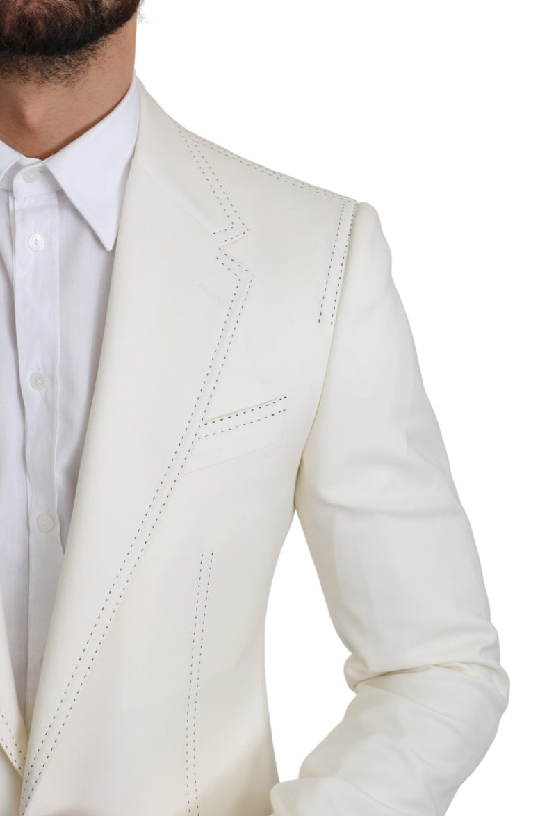 Dolce & Gabbana SICILIA Cream Single Breasted Formal Men's Blazer