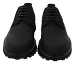 Dolce & Gabbana Elegant Black Calfskin Derby Men's Shoes