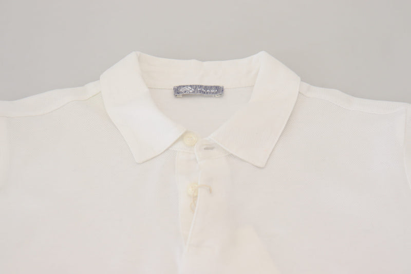 FRADI Elegant White Cotton Polo Men's T-Shirt