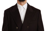 Dolce & Gabbana Bordeaux Cashmere Coat TAORMINA Men's Blazer