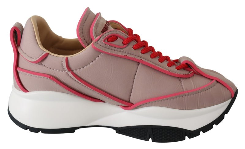 Jimmy Choo Ballet Pink and Red Raine Women's Sneakers