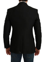 Dolce & Gabbana Black Slim Fit Coat Jacket MARTINI Men's Blazer