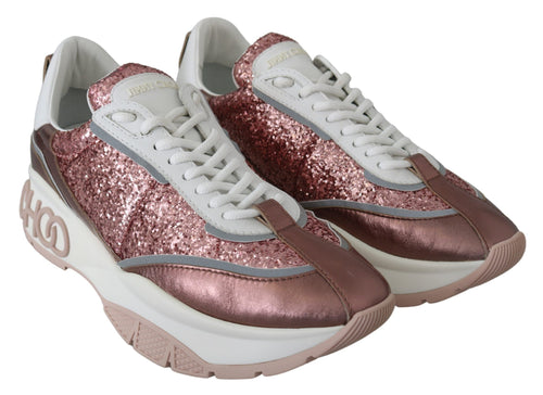 Jimmy Choo Pink Candyfloss Leather Raine Women's Sneakers