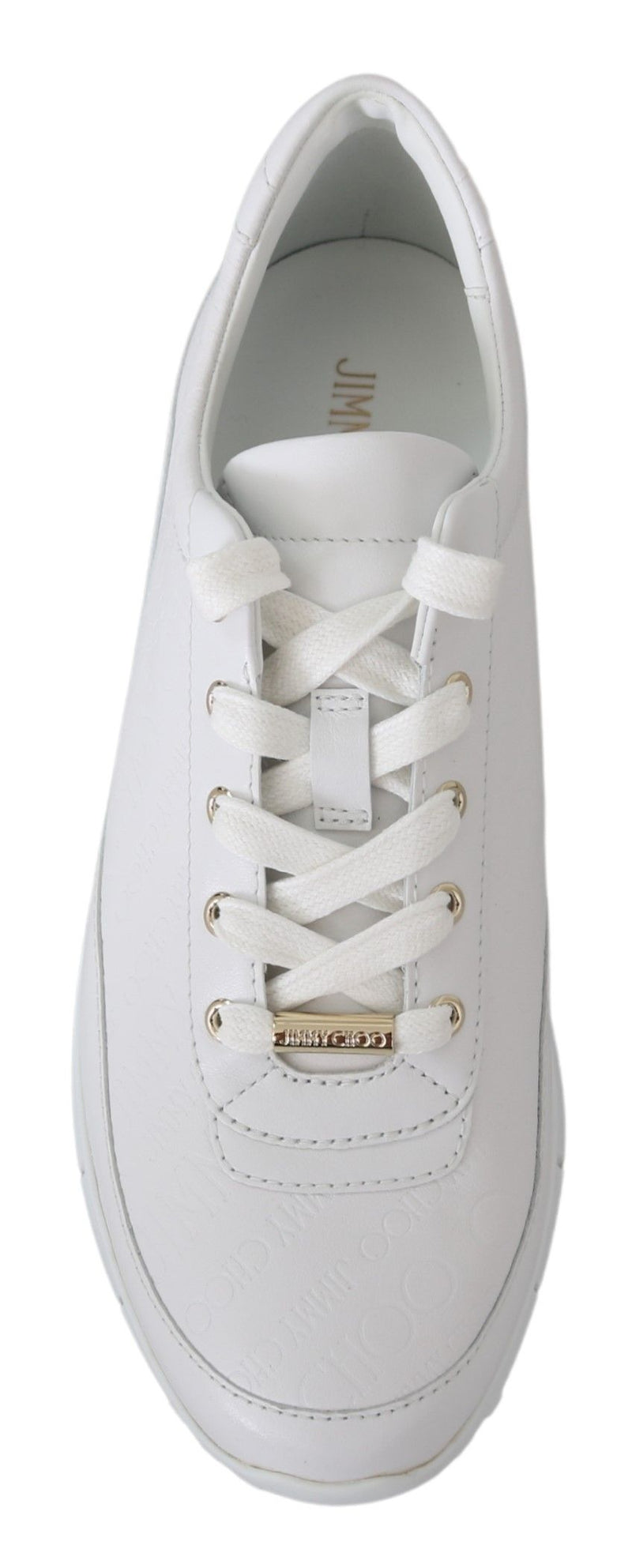 Jimmy Choo Elegant White Leather Women's Sneakers