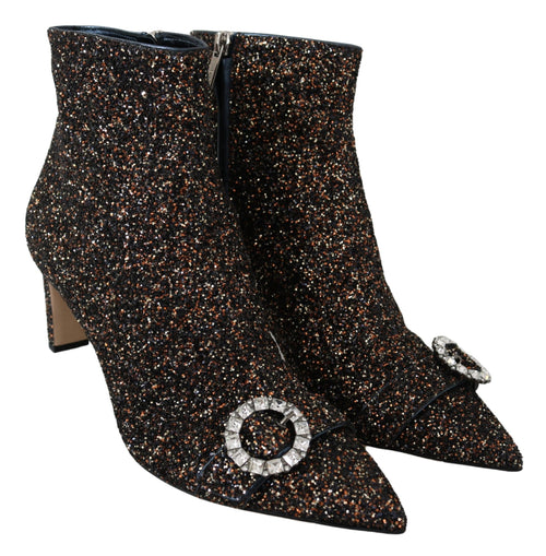 Jimmy Choo Amethyst Mix Hanover Heeled Glitter Women's Boots