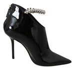 Jimmy Choo Elegant Black Patent Heeled Women's Boots