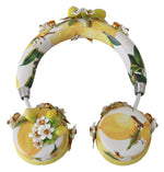 Dolce & Gabbana Yellow Lemon Crystal Floral Headset Women's Headphones