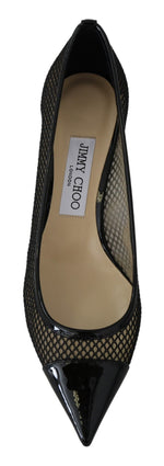 Jimmy Choo Chic Patent Mesh Pointed Women's Pumps