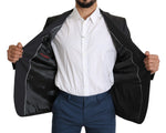 Dolce & Gabbana Gray Wool Single Breasted Coat Men's Blazer