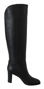 Jimmy Choo Elegant Black Calf Leather Heeled Women's Boots
