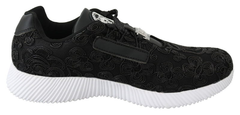 Plein Sport Black Polyester Runner Joice Sneakers Women's Shoes