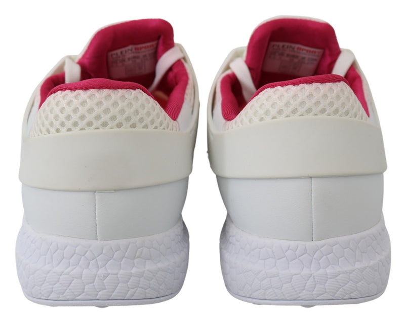Plein Sport White Polyester Runner Becky Sneakers Women's Shoes