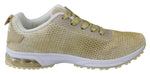 Plein Sport Exquisite Gold Polyester Sport Women's Sneakers