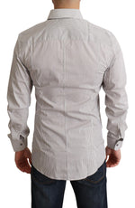Dolce & Gabbana Gray Cotton Slim Fit Mens SICILY Men's Shirt