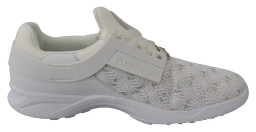 Plein Sport White Polyester Runner Beth Sneakers Women's Shoes