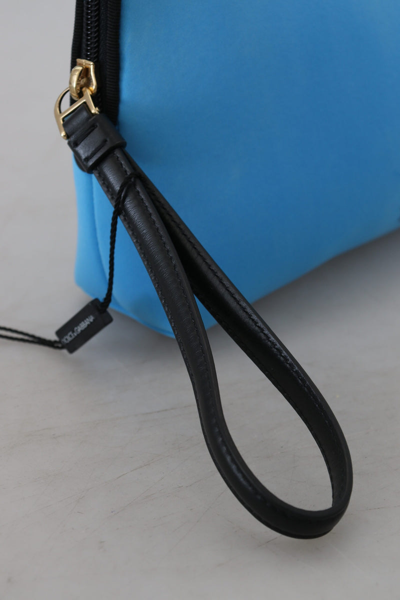 Dolce & Gabbana Elegant Blue Polyamide Pouch Women's Bag