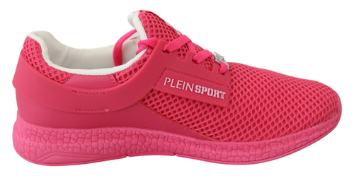 Plein Sport Fuxia Beetroot Polyester Runner Becky Sneakers Women's Shoes