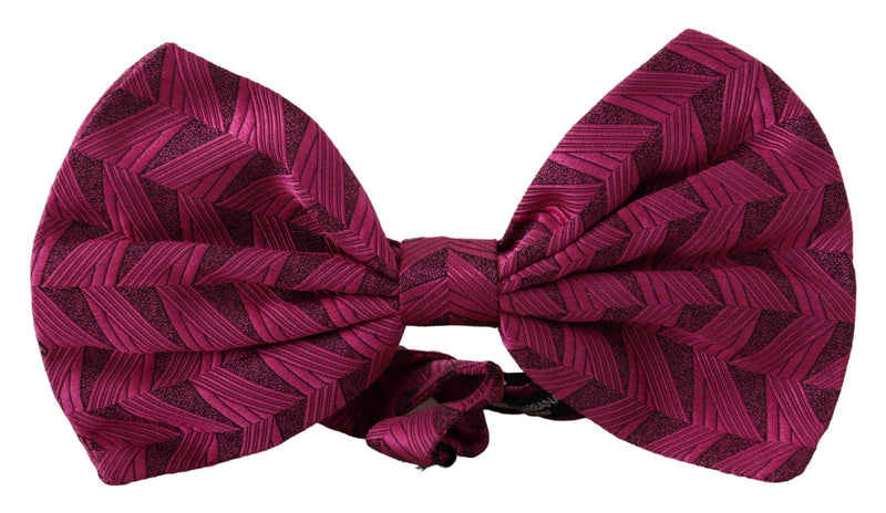 Dolce & Gabbana Elegant Pink Silk Bow Men's Tie