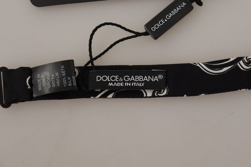 Dolce & Gabbana Elegant Silk Black Bow Men's Tie