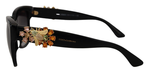 Dolce & Gabbana Elegant Gold-Embellished Black Women's Sunglasses