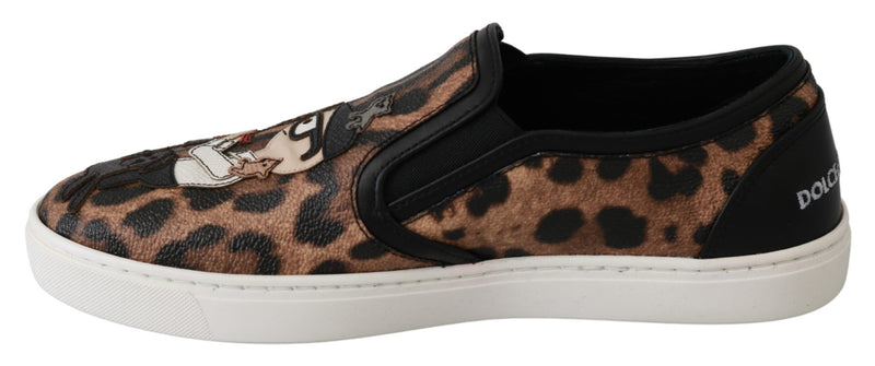 Dolce & Gabbana Chic Leopard Print Loafers for Elegant Women's Comfort