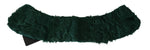 Dolce & Gabbana Green Fur Shoulder Collar Wrap Lambskin Women's Scarf