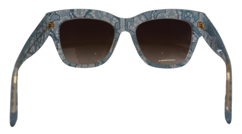 Dolce & Gabbana Elegant Lace Detail Blue Women's Sunglasses