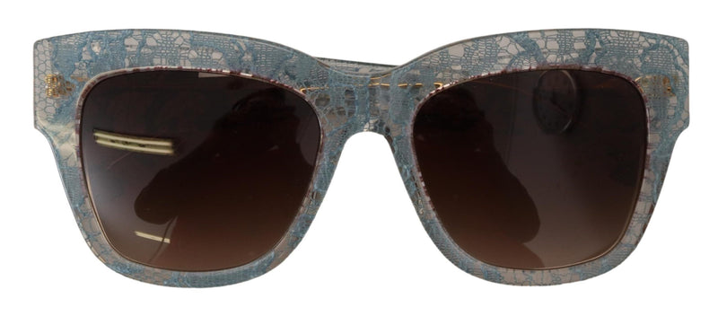 Dolce & Gabbana Elegant Lace Detail Blue Women's Sunglasses