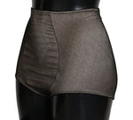 Dolce & Gabbana Beige Black Net Cotton Blend Chic Women's Underwear