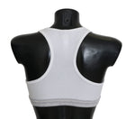 Dolce & Gabbana White Cotton Sport Stretch Bra Women's Underwear