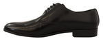 Dolce & Gabbana Elegant Black Leather Derby Men's Shoes