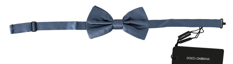Dolce & Gabbana Elegant Blue Silk Bow Men's Tie