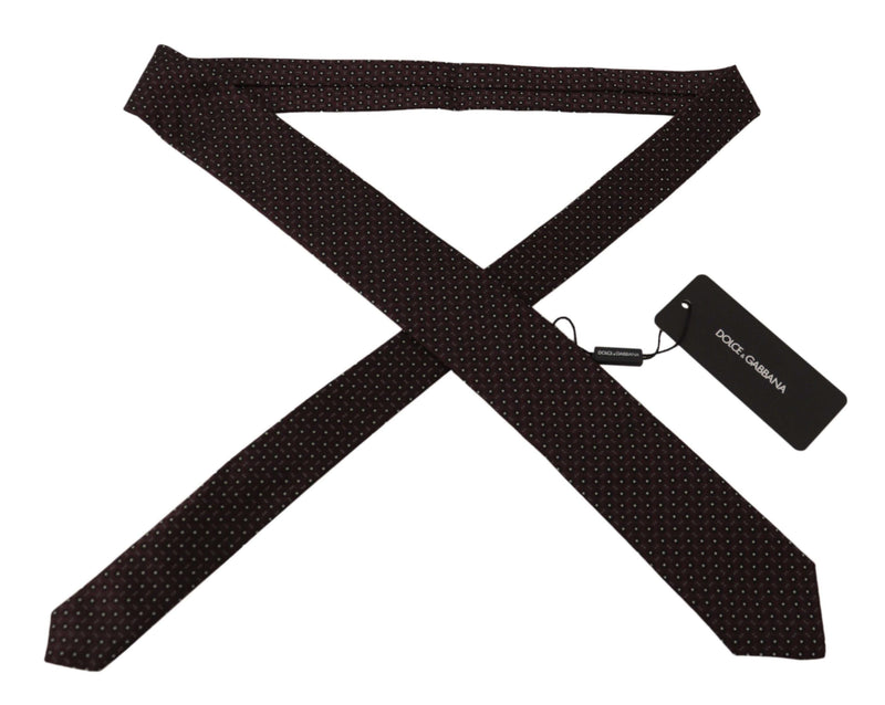 Dolce & Gabbana Black Square Geometric pattern Necktie Men's Accessory