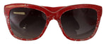 Dolce & Gabbana Elegant Red Lace-Insert Women's Sunglasses