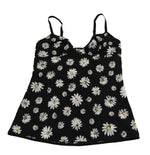 Dolce & Gabbana Black Daisy Print Dress Lingerie Women's Chemisole