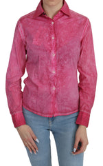 Ermanno Scervino Chic Pink Cotton Polo Blouse by Ermanno Women's Scervino