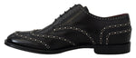 Dolce & Gabbana Elegant Studded Black Derby Men's Shoes