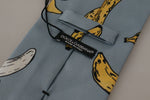 Dolce & Gabbana Elegant Blue Banana Print Silk Men's Tie