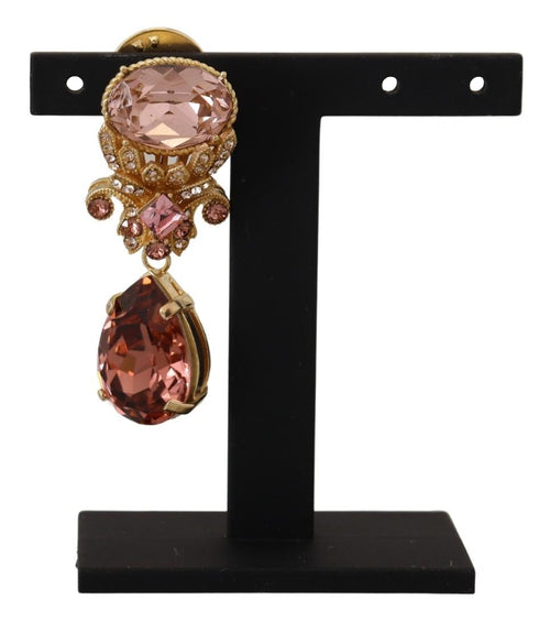 Dolce & Gabbana Exquisite Gold-Toned Crystal Women's Brooch