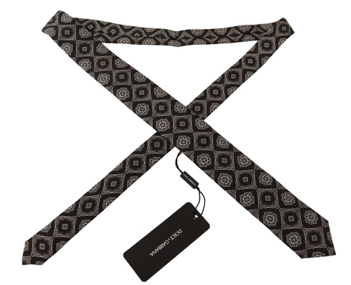 Dolce & Gabbana Elegant Silk Geometric Bow Men's Tie