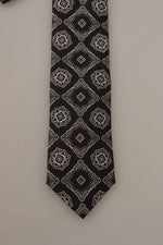 Dolce & Gabbana Elegant Silk Geometric Bow Men's Tie