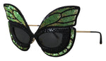 Dolce & Gabbana Exquisite Sequined Butterfly Women's Sunglasses