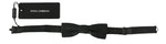 Dolce & Gabbana Men Gray Pattern Silk Adjustable Neck Papillon Bow Men's Tie
