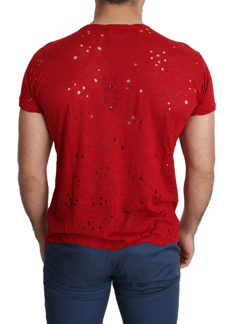 Guess Radiant Red Cotton Stretch Men's T-Shirt